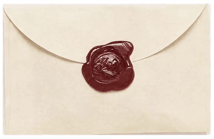 Wax-sealed envelope